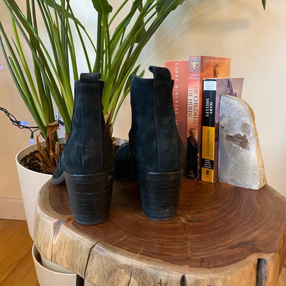 Diesel Black Suede Style Ankle Booties - Size 39 (about US8) - Picture 3 of 6